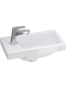 Раковина Cersanit COMO 40,  P-UM-COM40/1, 1 отверстие, встраиваемая, белая