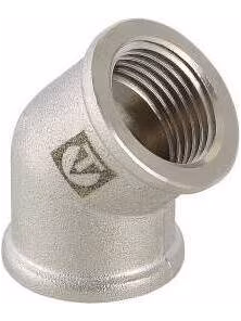 Угольник Valtec VTr.091, 45* 1/2" внутренняя-внутренняя, никелированный