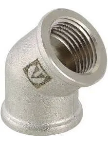 Угольник Valtec VTr.091, 45* 3/4" внутренняя-внутренняя, никелированный