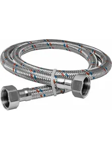 Подводка AQualine 120 см, для воды, сталь, гайка-гайка