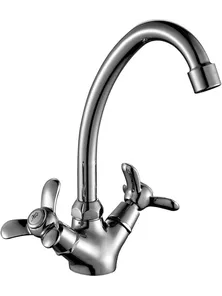 Смеситель Rossinka Q02-71 для кухни, с поворотным изливом, хром