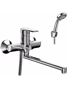 Смеситель Rossinka RS28-33 для ванны с плоским изливом, хром