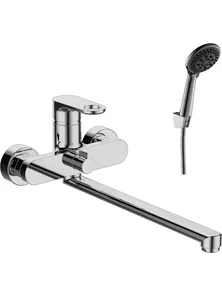 Смеситель Rossinka RS33-32 универсальный с поворотным изливом, дивертор, хром