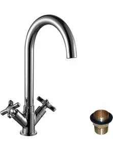 Смеситель Rossinka RS39-72U для кухни с поворотным изливом, хром