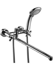 Смеситель Rossinka RS39-84 универсальный с поворотным изливом, дивертор с керамической пластиной