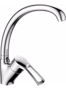 Смеситель Rossinka T40-23 для кухни с высоким поворотным изливом, хром