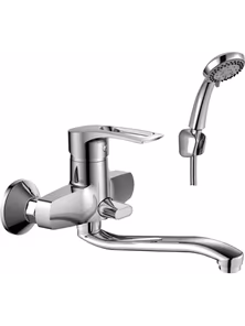 Смеситель Rossinka T40-34 для ванны, с S-образным изливом, дивертор, хром