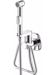 Смеситель Rossinka X25-55 с гигиеническим душем, встраиваемый с полотенцедержателем, хром