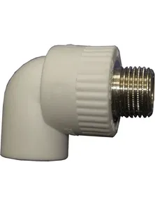 Уголок комбинированный, наружная резьба, 32*3/4", серый, 9410003234с, Политэк