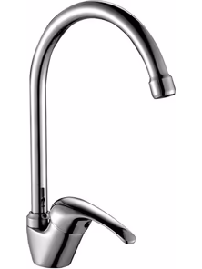 Смеситель Rossinka A35-23 для кухни с высоким поворотным изливом, хром