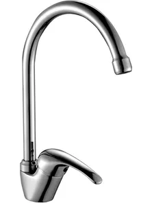 Смеситель Rossinka A35-23 для кухни с высоким поворотным изливом, хром