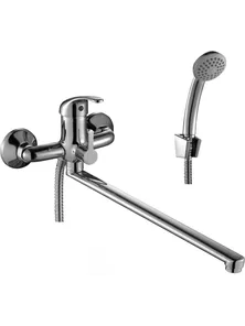 Смеситель Rossinka A35-32 для ванны с плоским изливом, дивертор, хром