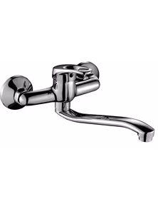 Смеситель Rossinka B35-24 для кухни, настенный с нижним изливом, хром