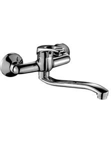 Смеситель Rossinka B35-24 для кухни, настенный с нижним изливом, хром