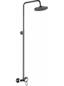 Душевая стойка Rossinka B35-44, с верхней лейкой "Тропический дождь", хром