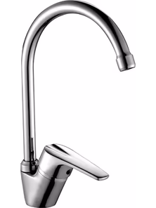 Смеситель Rossinka D40-23 для кухни, с высоким поворотным изливом, хром