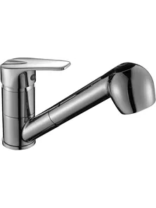 Смеситель Rossinka D40-25 для кухни с вытяжным изливом, хром