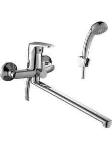 Смеситель Rossinka D40-32 для ванны, с плоским изливом, хром