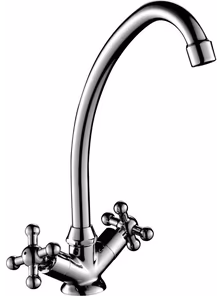 Смеситель Rossinka G02-71 для кухни, с поворотным изливом, хром