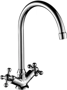 Смеситель Rossinka G02-72 для кухни, с высоким поворотным изливом, хром
