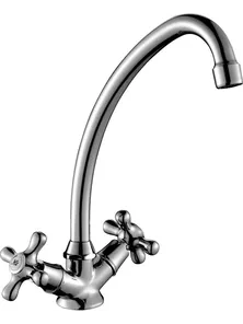Смеситель Rossinka H02-71 для кухни, с поворотным изливом, хром