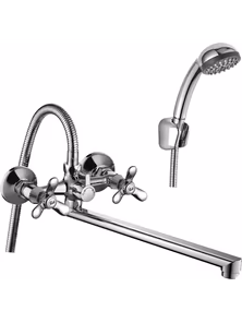 Смеситель Rossinka Q02-80 для ванны с плоским изливом, хром