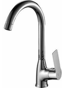 Смеситель Rossinka RS27-23 для кухни с высоким поворотным изливом, хром