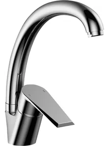 Смеситель Rossinka RS28-23 для кухни с высоким поворотным изливом, хром