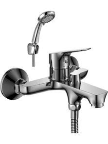 Смеситель Rossinka RS29-31 для ванны с коротким изливом, дивертор с керамическими пластинами, хром