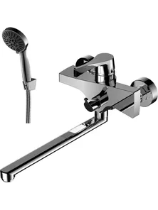 Смеситель Rossinka RS34-32 универсальный с поворотным изливом, дивертор, хром