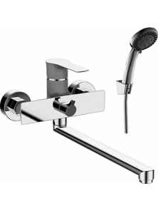 Смеситель Rossinka RS35-32PC универсальный с поворотным изливом, перламутр/хром