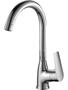 Смеситель Rossinka S35-23 для кухни с высоким поворотным изливом, хром