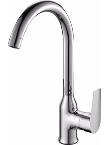 Смеситель Rossinka S35-24  для кухни с высоким поворотным изливом, хром