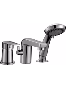 Смеситель Rossinka S35-39 на борт ванны, на 3 отверстия, хром