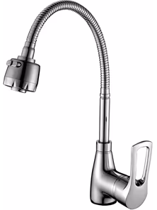 Смеситель Rossinka T40-26 для кухни с гибким изливом, хром