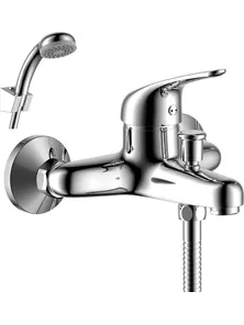 Смеситель Rossinka Y40-31 для ванны с коротким изливом, хром