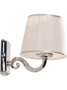 Светильник 3013/M/CR цвет хром, плафон белый, 1AX016SVXX000, Акватон