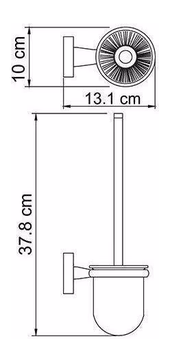 Щётка для унитаза WasserKraft Rhein 6227 навесная стекло, хром