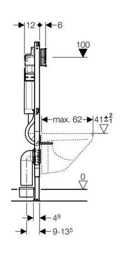 Инсталляция для подвесного унитаза Geberit duofix (3в1), 111.362.00.5, Geberit