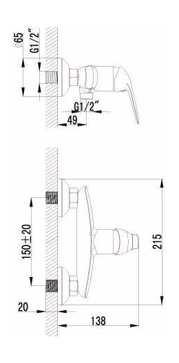 Смеситель Lemark Plus Advance LM1203C для душа, хром
