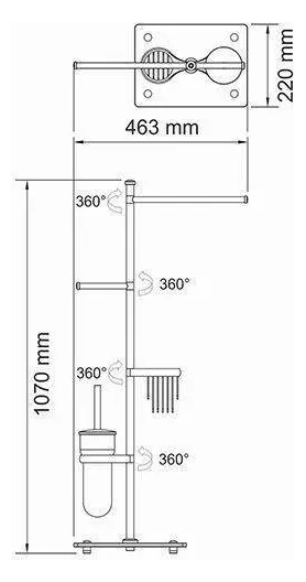 Стойка напольная комбинированная WasserKraft, 1248