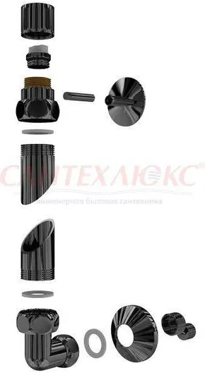 Полотенцесушитель "T" 50*40 1"-1/2 полная высота 60см, Двин