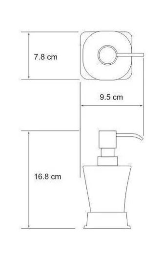 Дозатор для жидкого мыла WasserKraft Amper, 5499BLACK