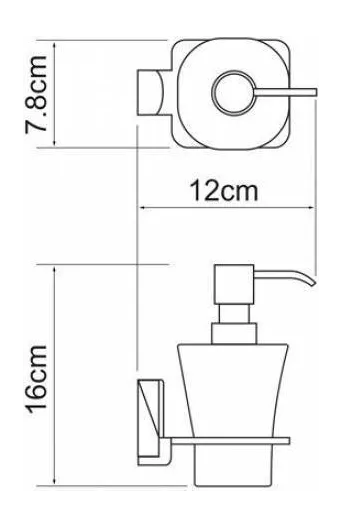 Дозатор жидкого мыла WasserKraft Exter, 5299, навесной, светлая бронза