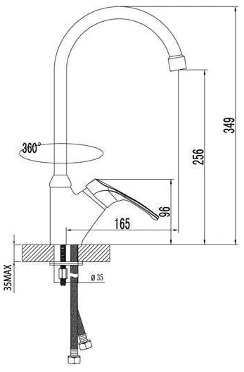 Смеситель Lemark Omega LM3105C для кухни с высоким изливом