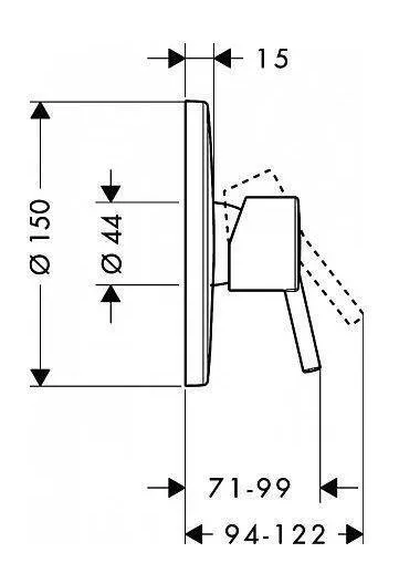Смеситель HANSGROHE Talis S, 32675000, для душа