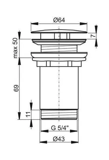 Донный клапан Ravak  X01439