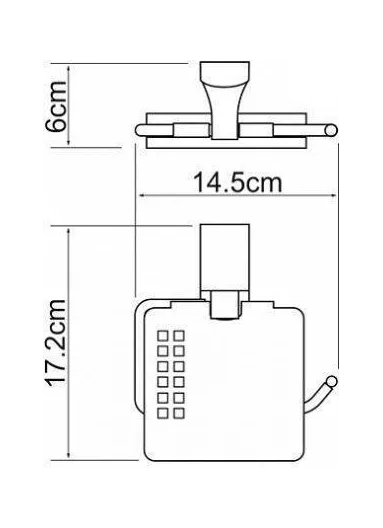 Держатель для туалетной бумаги  WasserKraft Exter к-5225, светлая бронза