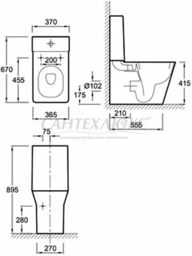 Бачок Reve, Е4809-00, Jacob Delafon