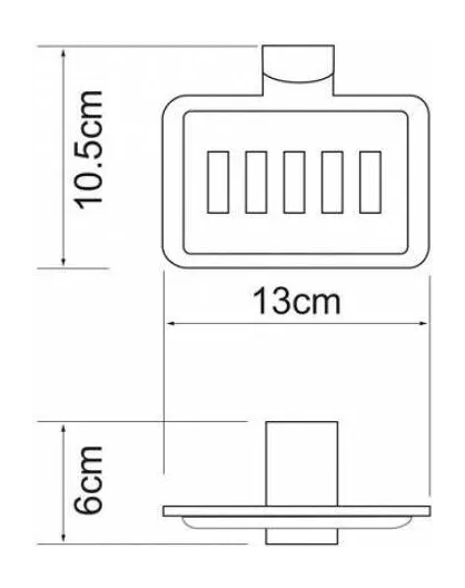 Мыльница WasserKraft Exter 5269, решетка, светлая бронза